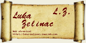 Luka Zelinac vizit kartica